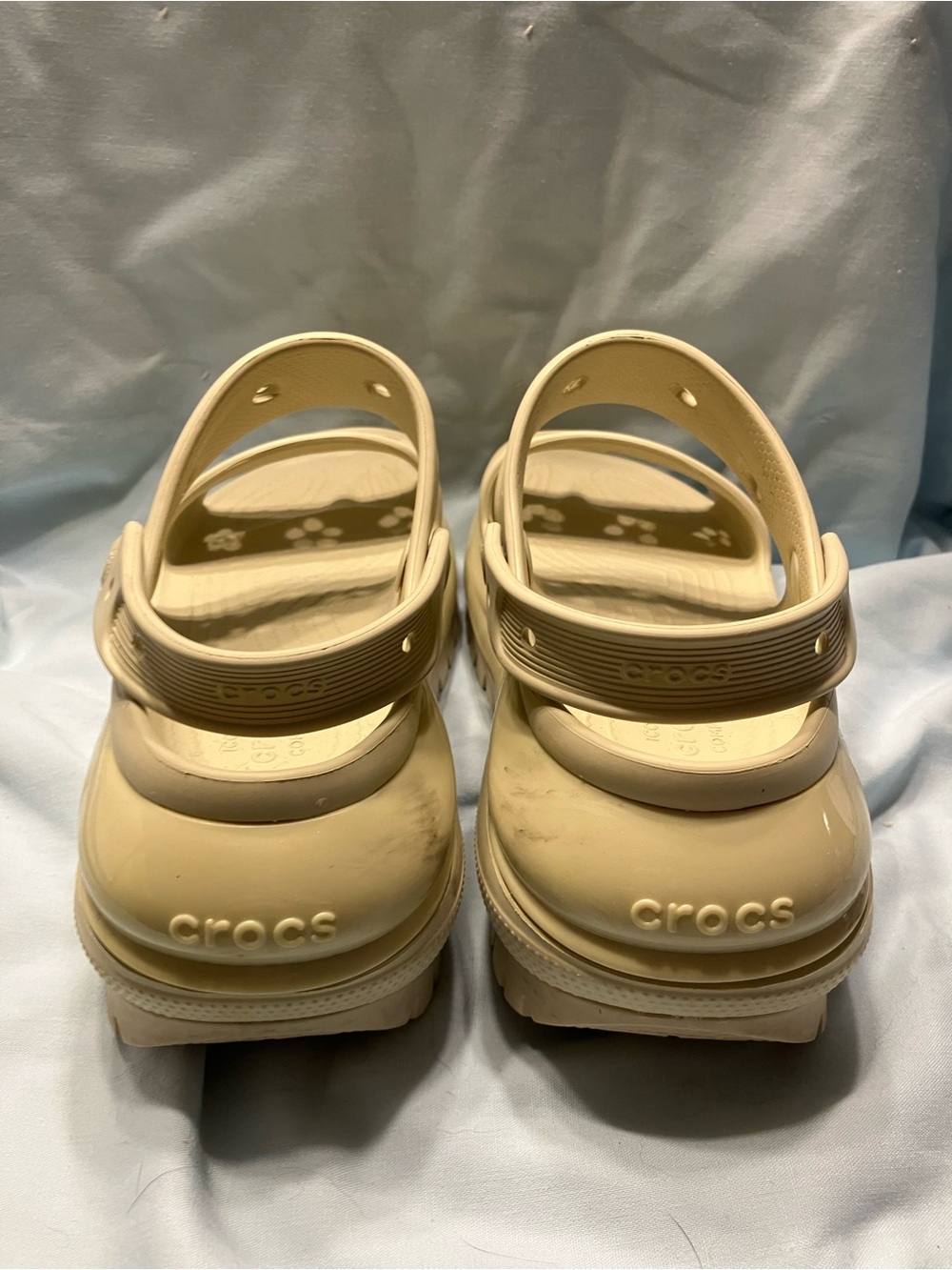 CROCS Platform Slide Sandals in Beige - Picture 6 of 9